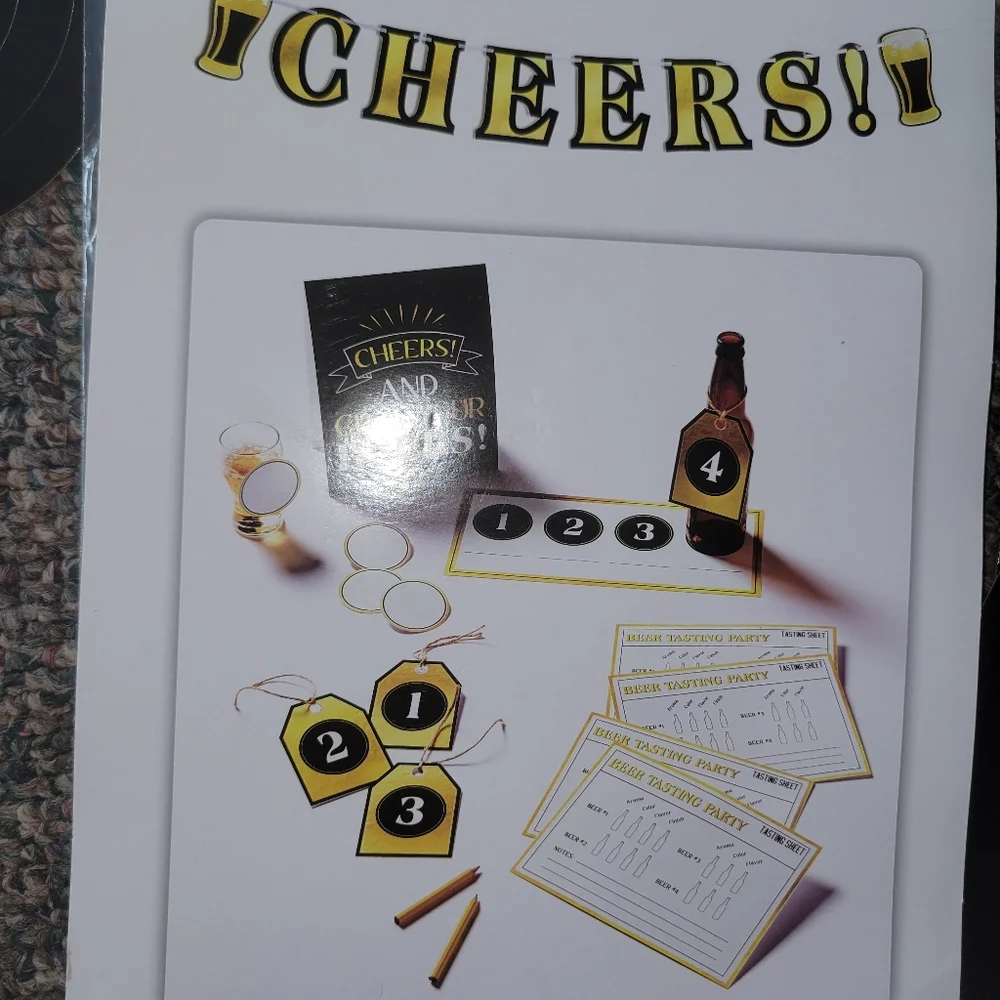 Gold and Black Beer Tasting Kit And Party Decor